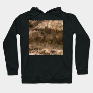 Copper Brown Abstract Low Polygon Background Hoodie